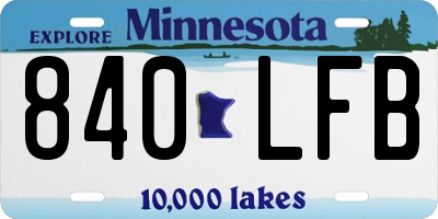 MN license plate 840LFB