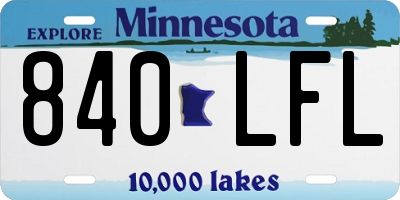 MN license plate 840LFL