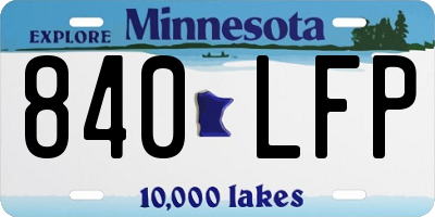 MN license plate 840LFP