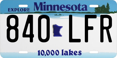 MN license plate 840LFR