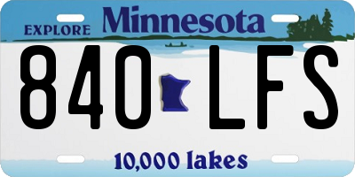MN license plate 840LFS