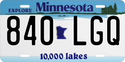 MN license plate 840LGQ