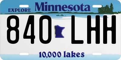 MN license plate 840LHH
