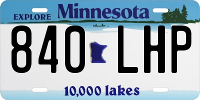 MN license plate 840LHP