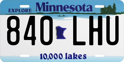 MN license plate 840LHU