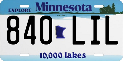 MN license plate 840LIL