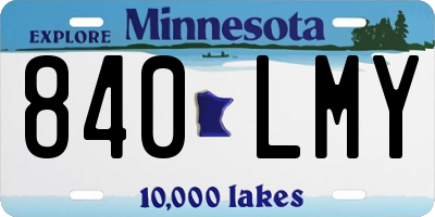 MN license plate 840LMY