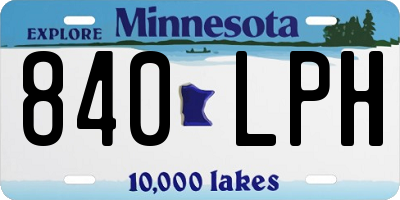 MN license plate 840LPH