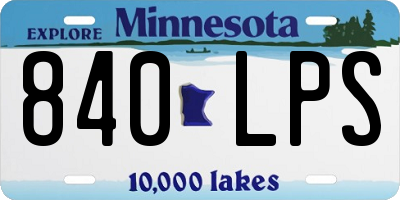 MN license plate 840LPS