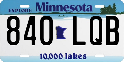 MN license plate 840LQB