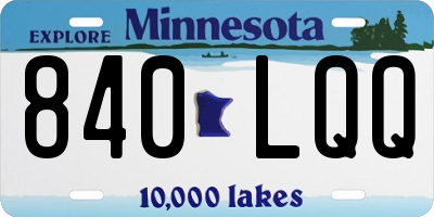 MN license plate 840LQQ
