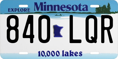 MN license plate 840LQR