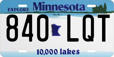 MN license plate 840LQT