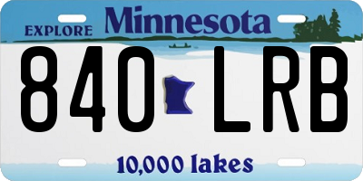MN license plate 840LRB