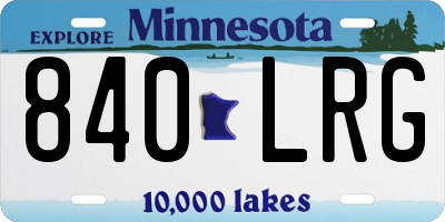 MN license plate 840LRG