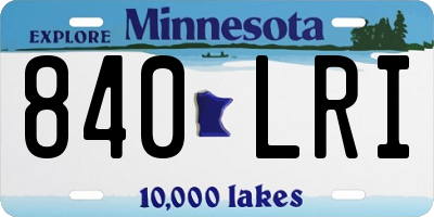 MN license plate 840LRI