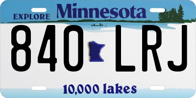 MN license plate 840LRJ