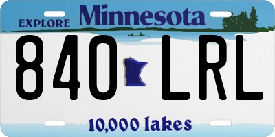 MN license plate 840LRL