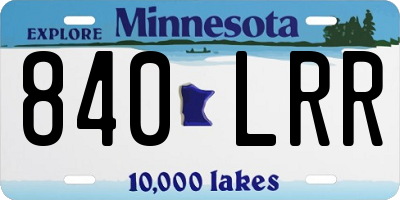 MN license plate 840LRR