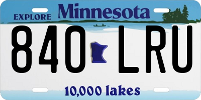 MN license plate 840LRU