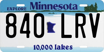 MN license plate 840LRV