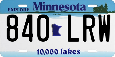 MN license plate 840LRW