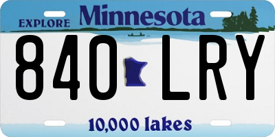 MN license plate 840LRY