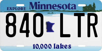 MN license plate 840LTR