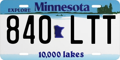 MN license plate 840LTT