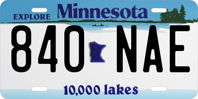 MN license plate 840NAE