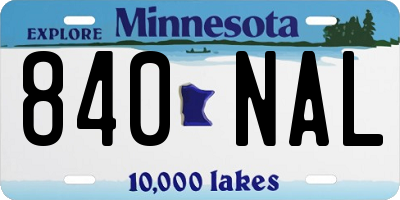 MN license plate 840NAL