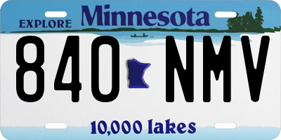 MN license plate 840NMV
