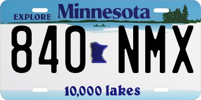 MN license plate 840NMX