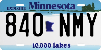 MN license plate 840NMY