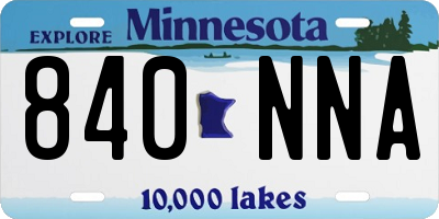 MN license plate 840NNA