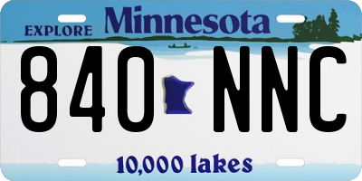 MN license plate 840NNC