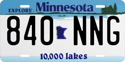 MN license plate 840NNG
