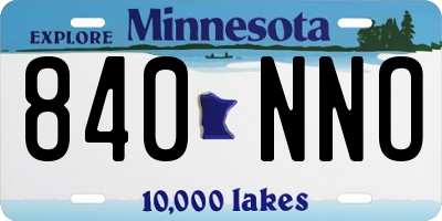 MN license plate 840NNO