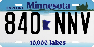 MN license plate 840NNV