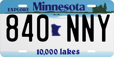 MN license plate 840NNY