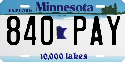MN license plate 840PAY