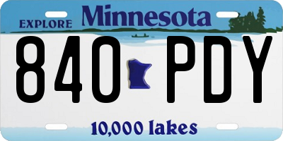 MN license plate 840PDY