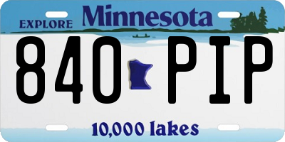 MN license plate 840PIP