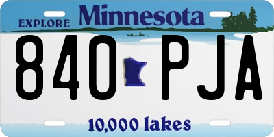 MN license plate 840PJA