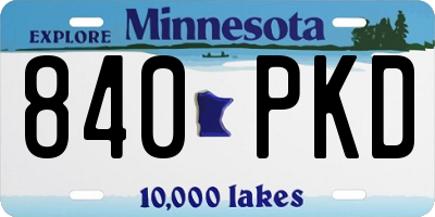 MN license plate 840PKD