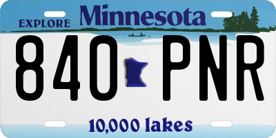 MN license plate 840PNR