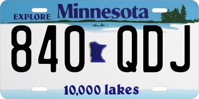 MN license plate 840QDJ