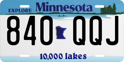 MN license plate 840QQJ