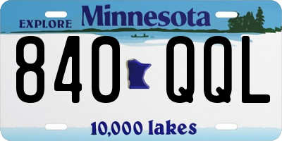 MN license plate 840QQL