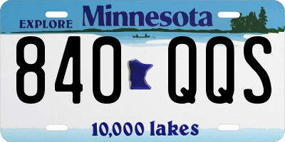 MN license plate 840QQS